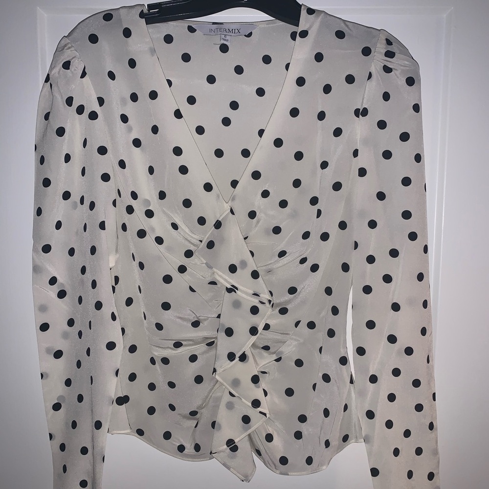 Polka dot Intermix blouse
